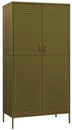 vidaXL Kleiderschrank Mehrzweckschrank Olivgr&uuml;n 90x50x180 cm Stahl