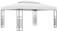 vidaXL Partyzelt Gartenpavillon Pulverbeschichteter Stahl 4x3x2,7 m Wei&szlig;