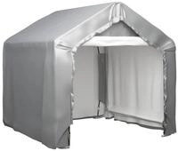 vidaXL Gartenhaus Lagerzelt Grau 180x180 cm Verzinkter Stahl