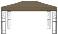 vidaXL Pavillon, Partyzelt 3x4 m Taupe Stoff