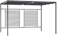 vidaXL Partyzelt Pavillon mit Ausziehbarem Dach 4x3x2,3 m Anthrazit 180 g/m&sup2;