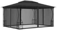 vidaXL Partyzelt Pavillon mit Netz 300x400x265 cm Anthrazit
