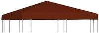 vidaXL Pavillon-Ersatzdach Pavillondach 310 g / m&sup2; 3x3 m Terrakotta, 300 x 300...