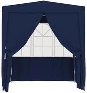 vidaXL Pavillon, Profi-Partyzelt mit Seitenw&auml;nden 2&times;2m Blau 90 g/m&sup2;