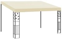 vidaXL Partyzelt Wand-Pavillon 4x3x2,5 m Cremewei&szlig;