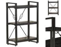 vidaXL B&uuml;cherregal, Buchregal 3 F&auml;cher Schwarz 60x30x80 cm Mango Massivholz