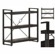 vidaXL B&uuml;cherregal NA B&uuml;cherregal Standregal 3 F&auml;cher Schwarz 90x30x80 cm...