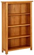 vidaXL B&uuml;cherregal, Buchregal 4 F&auml;cher 70x22x110 cm Massivholz Eiche