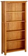 vidaXL B&uuml;cherregal, Buchregal 5 F&auml;cher 70x22x140 cm Massivholz Eiche