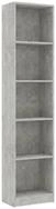vidaXL B&uuml;cherregal 40 x 24 x 175 cm B&uuml;cherregal 5 F&auml;cher Betongrau 40x24x175...