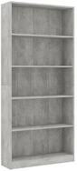 vidaXL B&uuml;cherregal 80 x 24 x 175 cm B&uuml;cherregal 5 F&auml;cher Betongrau 80x24x175...