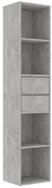 vidaXL B&uuml;cherregal NA B&uuml;cherregal Betongrau 36x30x171 cm Spanplatte
