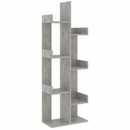 vidaXL B&uuml;cherregal NA B&uuml;cherregal Betongrau 48x25,5x140 cm Spanplatte