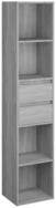 vidaXL B&uuml;cherregal, Buchregal Grau Sonoma 36x30x171 cm Holzwerkstoff