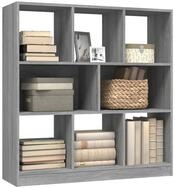 vidaXL B&uuml;cherregal, Buchregal Grau Sonoma 97,5x29,5x100 cm Holzwerkstoff