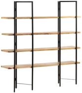 vidaXL B&uuml;cherregal B&uuml;cherregal mit 4 Regalb&ouml;den 160x35x160 cm Massivholz,...