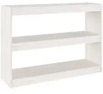 vidaXL Regal NA B&uuml;cherregal Raumteiler Wei&szlig; 100x30x71,5 cm Massivholz Kiefer