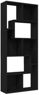 vidaXL B&uuml;cherregal, Buchregal Schwarz 67x24x161 cm Holzwerkstoff