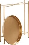 HAKU Beistelltisch Sofatisch, Wohnzimmertisch (1-St), rund - aus Metall Gold -...