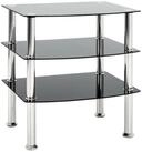 HAKU Beistelltisch Beistelltisch edelstahl, schwarz-Sofatisch Edelstahl-B 54xH 59xT