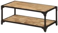 vidaXL Couchtisch Couchtisch 90x45x35 cm Raues Massives holz (1-St)