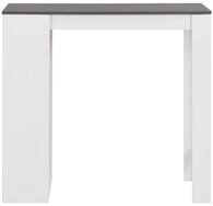 vidaXL Esstisch, Bartisch mit Regal Wei&szlig; 110x50x103 cm