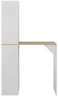 vidaXL Esstisch, Bartisch mit Schrank Wei&szlig; 115x59x200 cm