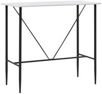 vidaXL Esstisch Bartisch Wei&szlig; 120 x 60 x 110 cm MDF (1-St)
