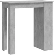 vidaXL Esstisch, Bartisch mit Regal Betongrau 102x50x103,5 cm