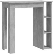 vidaXL Esstisch, Bartisch mit Regal Betongrau 102x50x103,5 cm Holzwerkstoff