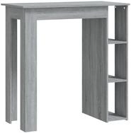 vidaXL Esstisch, Bartisch mit Regal Grau Sonoma 102x50x103,5 cm Holzwerkstoff