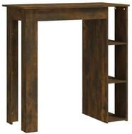 vidaXL Esstisch, Bartisch mit Regal R&auml;uchereiche 102x50x103,5 cm Holzwerkstoff