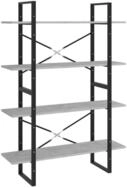 vidaXL B&uuml;cherregal NA B&uuml;cherregal 4 F&auml;cher Betongrau 100x30x140 cm Spanplatte