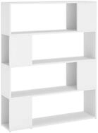 vidaXL B&uuml;cherregal, Buchregal Raumteiler Wei&szlig; 100x24x124 cm