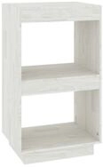 vidaXL B&uuml;cherregal, Buchregal Wei&szlig; 40x35x71 cm Massivholz Kiefer