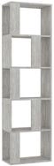 vidaXL B&uuml;cherregal NA B&uuml;cherregal Raumteiler Betongrau 45x24x159 cm Spanplatte