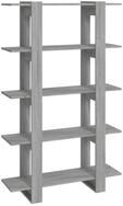 vidaXL B&uuml;cherregal B&uuml;cherregal/Raumteiler Grau Sonoma 100&times;30&times;160 cm, 1-tlg.