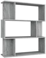 vidaXL B&uuml;cherregal B&uuml;cherregal/Raumteiler Grau Sonoma 80x24x96 cm Holzwerkstoff,