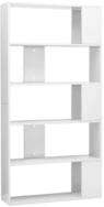 vidaXL Regal NA B&uuml;cherregal Raumteiler Hochglanz-Wei&szlig; 80x24x159 cm
