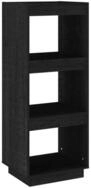 vidaXL B&uuml;cherregal, Buchregal/Raumteiler Schwarz 40x35x103 cm Massivholz Kiefer