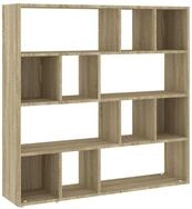 vidaXL Raumteiler, B&uuml;cherregal/Paravent Sonoma-Eiche 105x24x102 cm