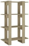 vidaXL B&uuml;cherregal B&uuml;cherregal/Raumteiler Sonoma-Eiche 80x30x123,5 cm, 1-tlg.