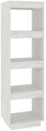 vidaXL B&uuml;cherregal, Buchregal/Raumteiler Wei&szlig; 40x35x135 cm Massivholz Kiefer