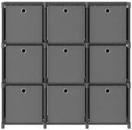 vidaXL Regalw&uuml;rfel, W&uuml;rfelregal mit 9 Boxen Grau 103x30x107,5 cm Stoff