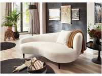 ATLANTIC home collection Chaiselongue Olivia, Nierenform-Sofa mit Zierkissen im
