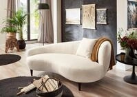 ATLANTIC home collection Chaiselongue Olivia, Nierenform-Sofa mit Zierkissen im