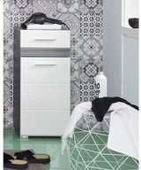 trendteam Seitenschrank Stauraumschrank Unterschrank Seitenschrank Rauchsilber