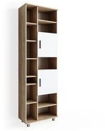 Vicco Hochschrank Ilias, Sonoma/Wei&szlig;, 60 x 190 cm (1-St) Drehbar