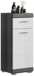 xonox.home Stauraumschrank Scout Wei&szlig; Hochglanz Rauchsilber Melamin Modern...