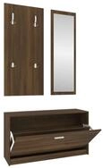 vidaXL Schuhschrank 3-tlg. Flurm&ouml;bel-Set Braun Eichen-Optik Holzwerkstoff